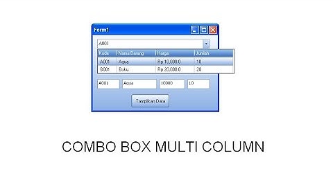 ComboBox Multi Column VB6