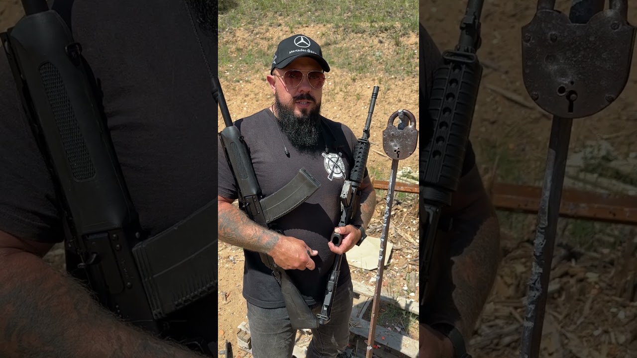 Стрельба по замку. Сайга 12 и Norinco.