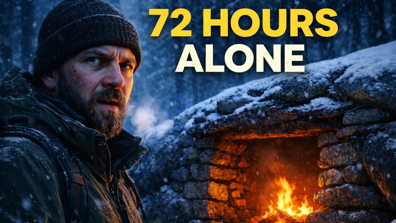 72 HOURS ALONE IN FROZEN FOREST | Real Survival