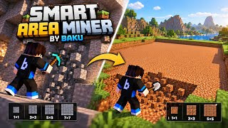 ⛏️ SMART AREA MINER Addon for Minecraft Bedrock! 🔥 3×3, 5×5, 7×7 Mining   Land Flattening | MCPE
