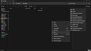 shorcut key/hotkey to create new text document windows 11