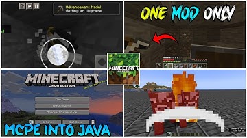 1 Mod turns your pocket edition into Java edition🔥] only one mod|| Updated 1.19+🤯 mcpe into Java