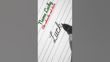 How to write Lucky in cursive #improve English handwriting #cursive writing #shorts #short #viral