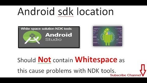 How to Fix Android sdk location That Should not contain Whitespace. fix it less than 1 mint.