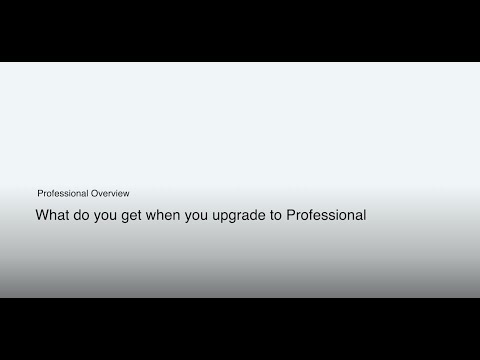 What you get when you upgrade to a Professional account