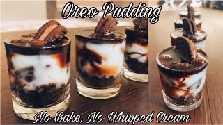 Oreo Pudding Dessert Box | Oreo Dessert Recipe Without Whipping Cream | No Bake Easy Dessert Recipe