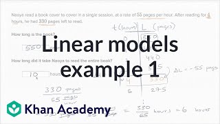 Linear Models Example 1 | Algebra I | Khan Academy