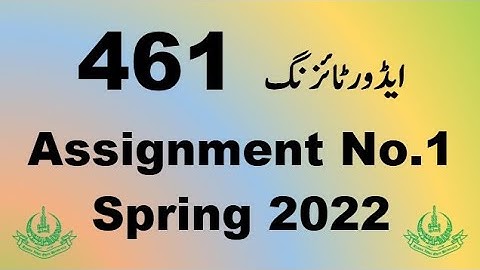 AIOU Code 461 Solved Assignment No.1 Spring 2022