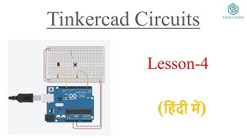 Pushbutton with Arduino in Tinkercad Circuits (in Hindi)