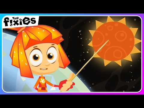 Simka Teaches Tom Thomas About Solar Power ☀️ | The Fixies | Educational Cartoons For Kids