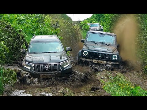 Видео: Поспорили ПРАДО и ГЕЛИК MERCEDES G-klass AMG кто круче в OFFROAD