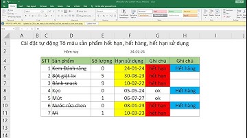 Hướng dẫn tự động tô màu ngày hết hạn hàng hết hạn sử dụng trong excel