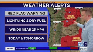 Thunderstorms fire threat remains around Oregon