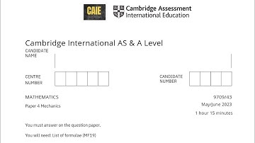 9709/43/M/J/2023|Mechanics|M1|P4|A Level|Cambridge