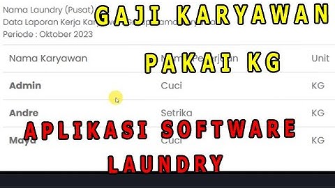 Update Aplikasi Laundry Management System | Gaji Karyawan per KG, Cuci, Setrika, dll