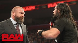 Triple H questions Seth Rollins' drive: Raw, Dec. 31, 2018