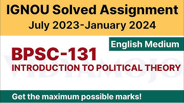 IGNOU BPSC 131 Solved Assignment 2023-24 [PDF Download] | English Medium
