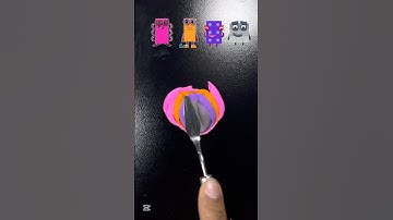 Number Blocks | Color Mixing #satisfying #colormixing #shorts