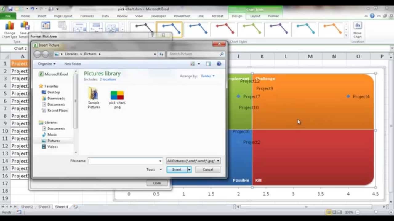 Pick Chart Excel