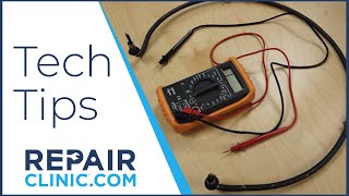 Resistance Testing Dishwasher Heating Element - Tech Tips From Repair Clinic