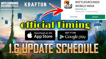 BGMI NEW UPDATE 1.6 OFFICIAL TIMING FOR ANDROID AND IOS USERS | NEW UPDATE 1.6 KAB AAYEGA?