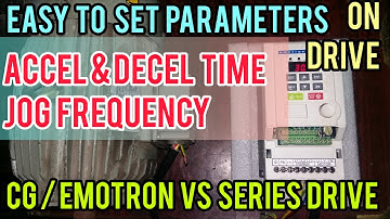 3# Set Acceleration and Deceleration time and Jog frequency of AC drive | VFD