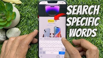 How to Search Specific Words on Safari Web Page in iPhone