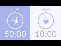 50/10 Pomodoro Timer with White Noise 🎧 5-Hour Study with Me for Deep Focus & ADHD ✨