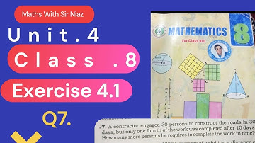 Class 8 Maths Unit 4 Exercise 4.1 Q7 | Compound Proportion | Ratio and Proportion