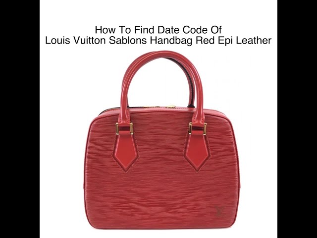 Lot - Louis Vuitton Noir Black Epi Leather Lussac Handbag Date Code: VI 1926