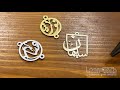 قص وحفر المطليات الذهب الفضة المعادن بالفايبر ليزر  name plate jewelry pendant cut using fiber laser