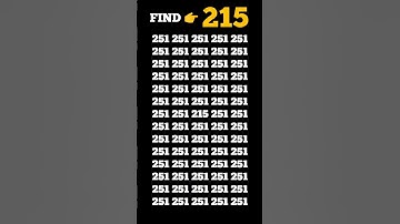 Find the number 👉 215 within 5 second #shorts #youtubeshorts