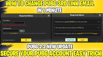How To Change 3rd Link Email In Pubg | How To Secure Pubg 3rd Logins | Pubg 2.2 Method