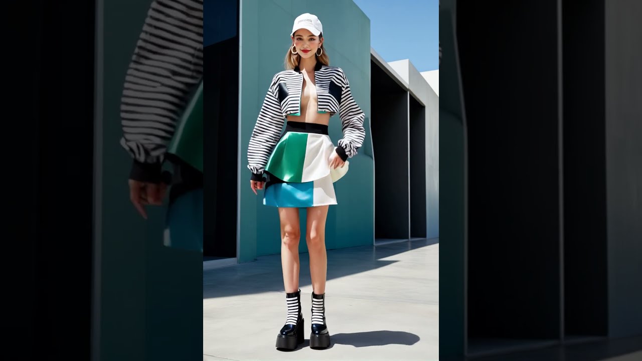 Short Layered Skirt with a Reveal 