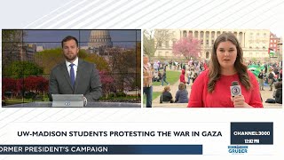 VIDEO: Protesters have demanded for an end to the war, as well as for UW-Madison to divest from