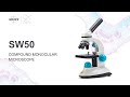 Swift sw50 monocular compound microscope 40x400x for kids microscope set with prepared slides