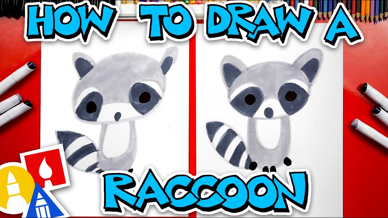 How to Draw a Raccoon - Easy Drawing Tutorial For Kids