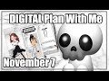 Digital Plan With Me • Extreme Planning • November 7