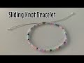 Beautiful dainty sliding knot bracelet  adjustable square knot bracelet