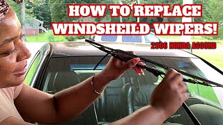 DIY-REPLACING WIPER BLADE for a 2006 Honda Accord, passenger side.