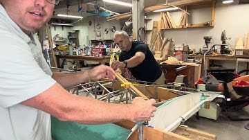 Trammeling a Piper J3 Cub wing