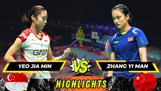 Badminton Yeo Jia Min vs Zhang Yi Man Women's Singles