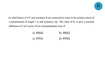 An ideal battery of 4 V and resistance R are connected in series in the primary circuit ...