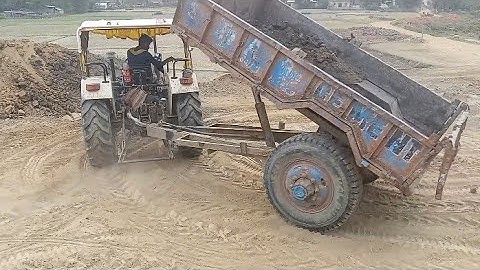JCB 3dx Backhoe machine Tractor Loading Field mud New Swaraj 744 xt and Sonalika Di 735 Tractor