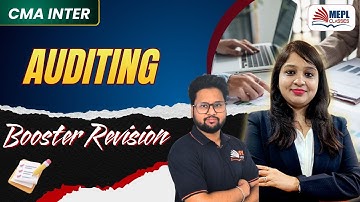 CMA Inter -  Auditing | BOOSTER REVISION🔥| MEPL Classes