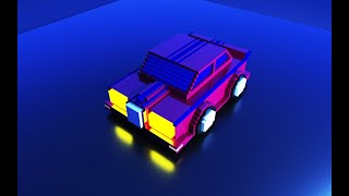 Voxel Art con MagicaVoxel # 23. Cámara Rápida de Modelado de Automovil.