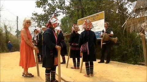 Traditional Dance at Akha hill tribe village, Ban Lorcha, Chiang Rai