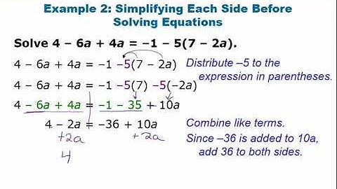 Algebra 1.5: Solving Equations with Variables on Both Sides Video