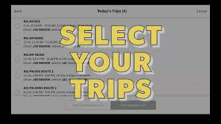 Step 3 - Select Trips and Start Navigation