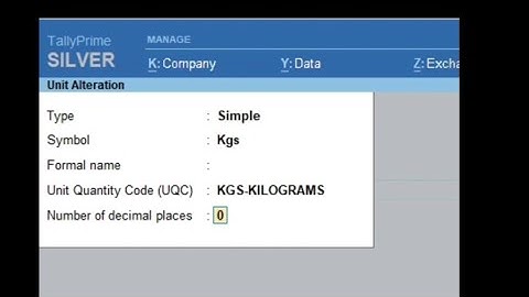 quantity me decimal value kese add kre| how to alter UOM in tally prime| #quantity #accounting #gst